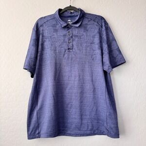 Tommy Bahama IslandZone Polo Shirt Men's Large L Royal‎ Blue Tropical Print